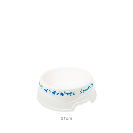 Comedouro Plástico Cocker Redondo Branco 1l 21X7cm - Image product