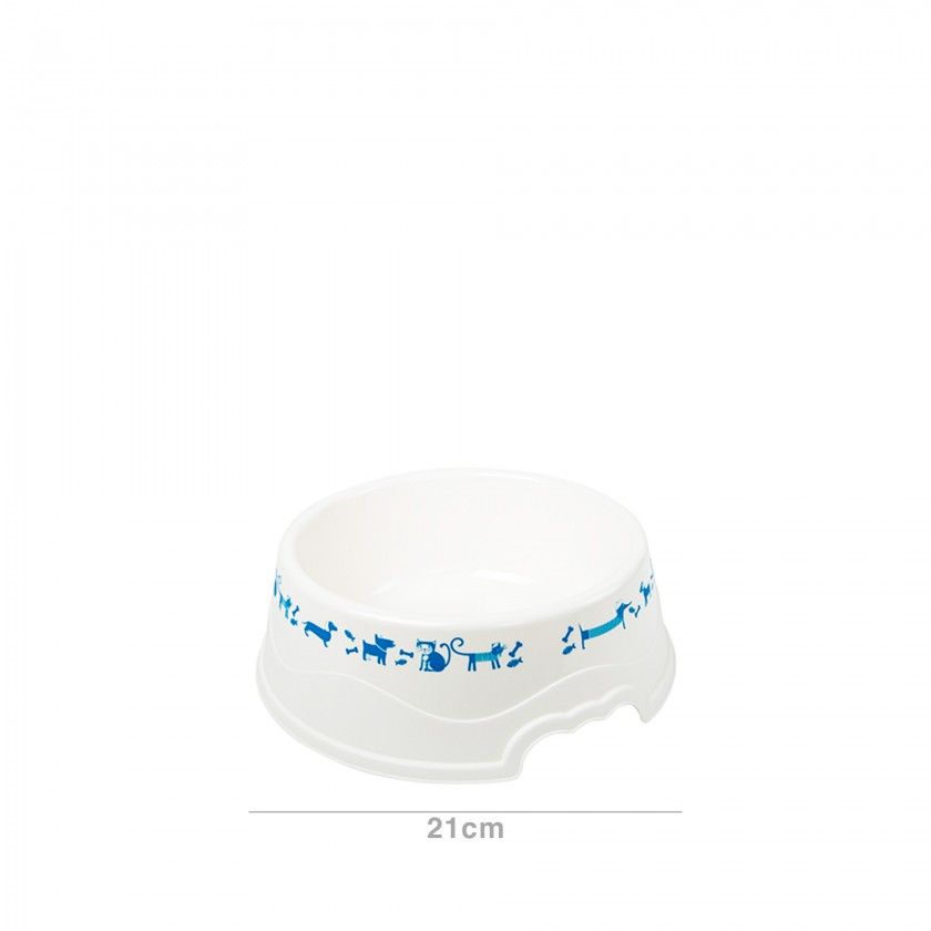 Comedouro Plástico Cocker Redondo Branco 1l 21X7cm Comedouro Plástico Cocker Redondo Branco 1l 21X7cm