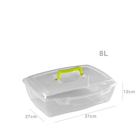 Caixa Arrumos com Asa Plástico Incolor 8l 37X27X12cm - Image product