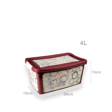 Caixa Arrumos Plástico Selos Multicor 13l 40X27X19cm - Image product