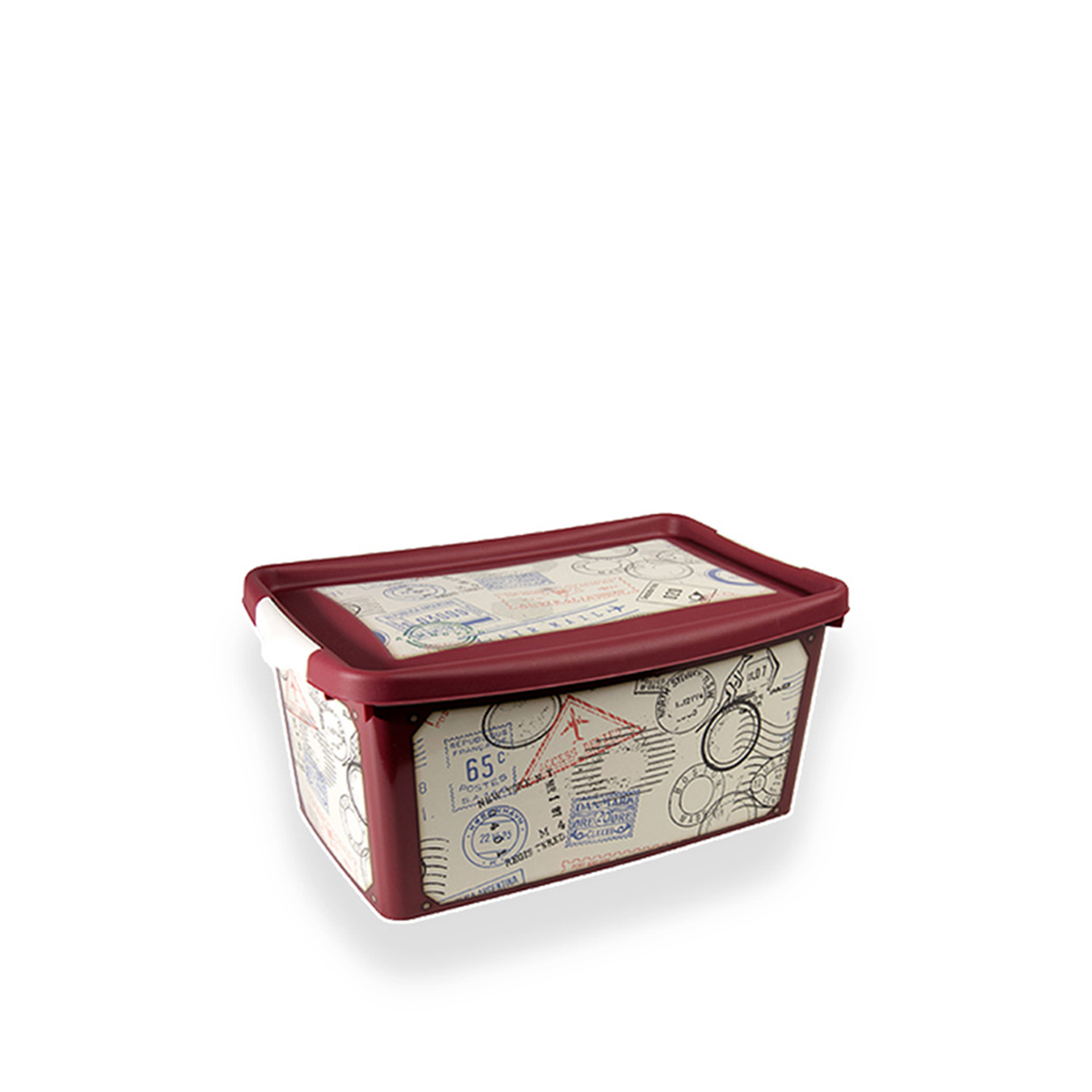 Caixa Arrumos Plástico Selos Multicor 4L 29X19X13cm