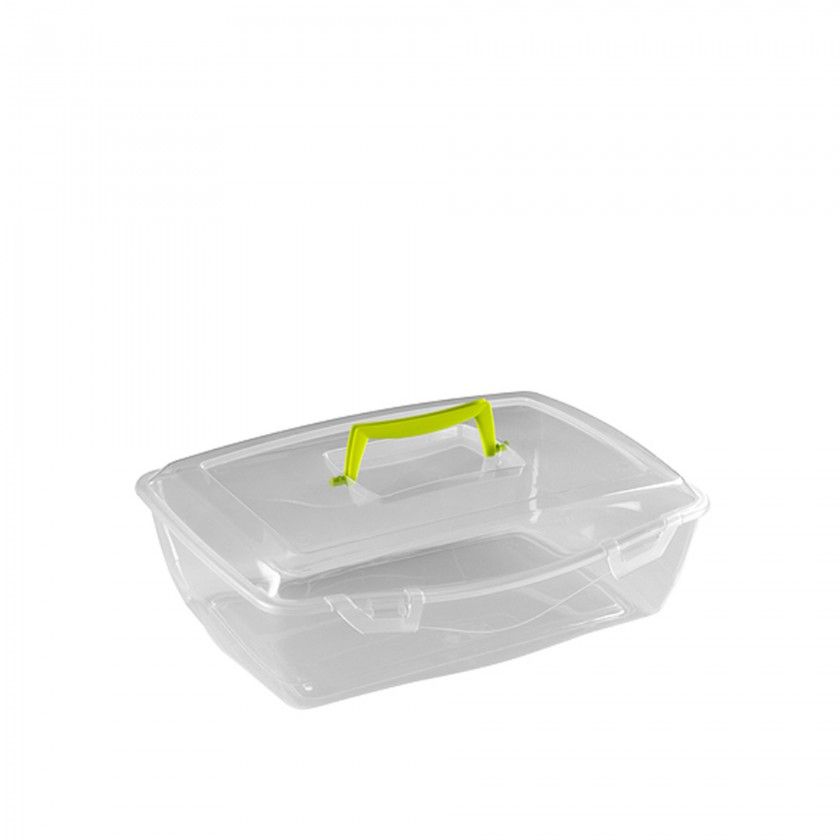 Caixa Arrumos com Asa Plástico Incolor 8l 37X27X12cm Caixa Arrumos com Asa Plástico Incolor 8l 37X27X12cm