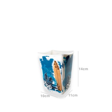 Papeleira Plástico Paisagem 15l Multicor 10X11X14cm