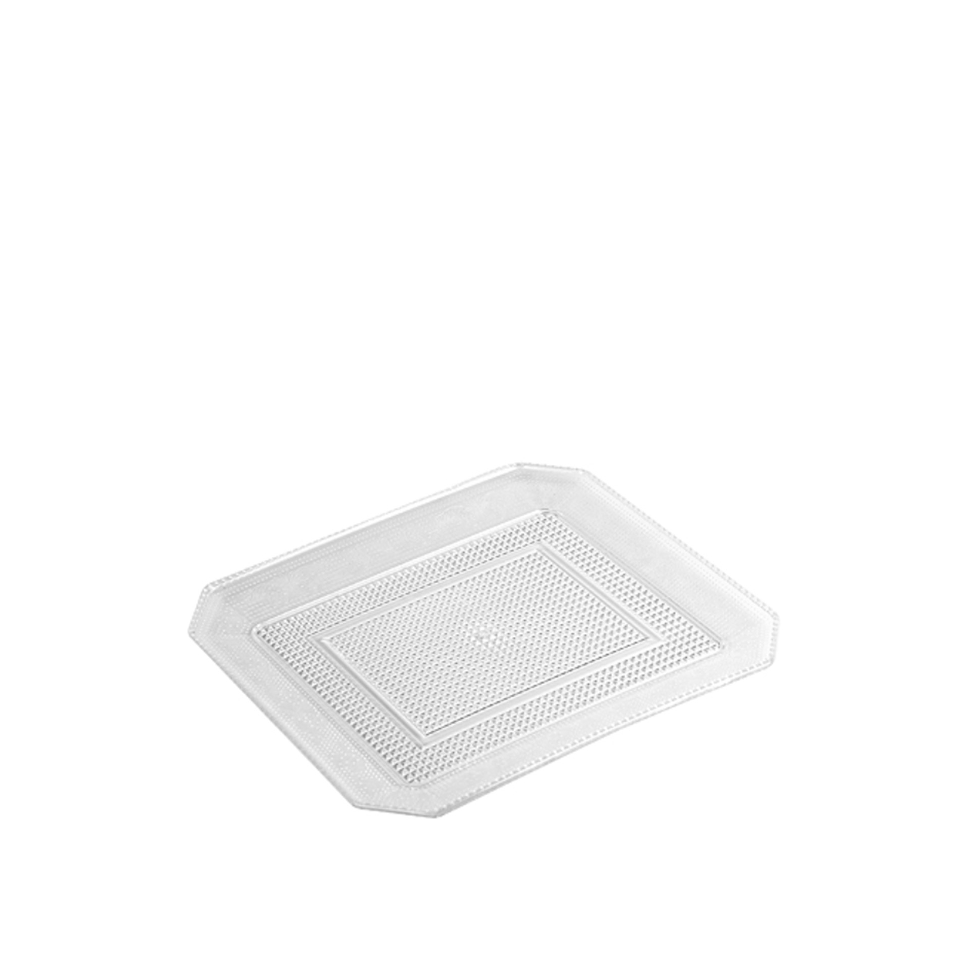Bandeja Plástica Luxe Retangular Incolor 28X23X1.7cm