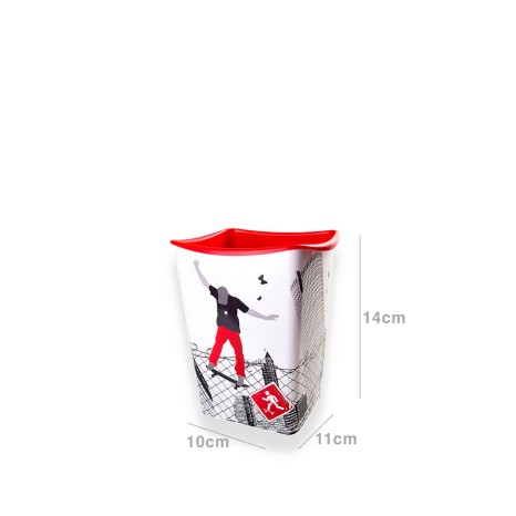 Papeleira Pl�stico Paisagem 15l Multicor 10X11X14cm - Image product