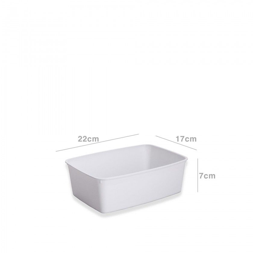 Tabuleiro Plástico Frigo Turin Branco 2l 22X17X7cm Tabuleiro Plástico Frigo Turin Branco 2l 22X17X7cm