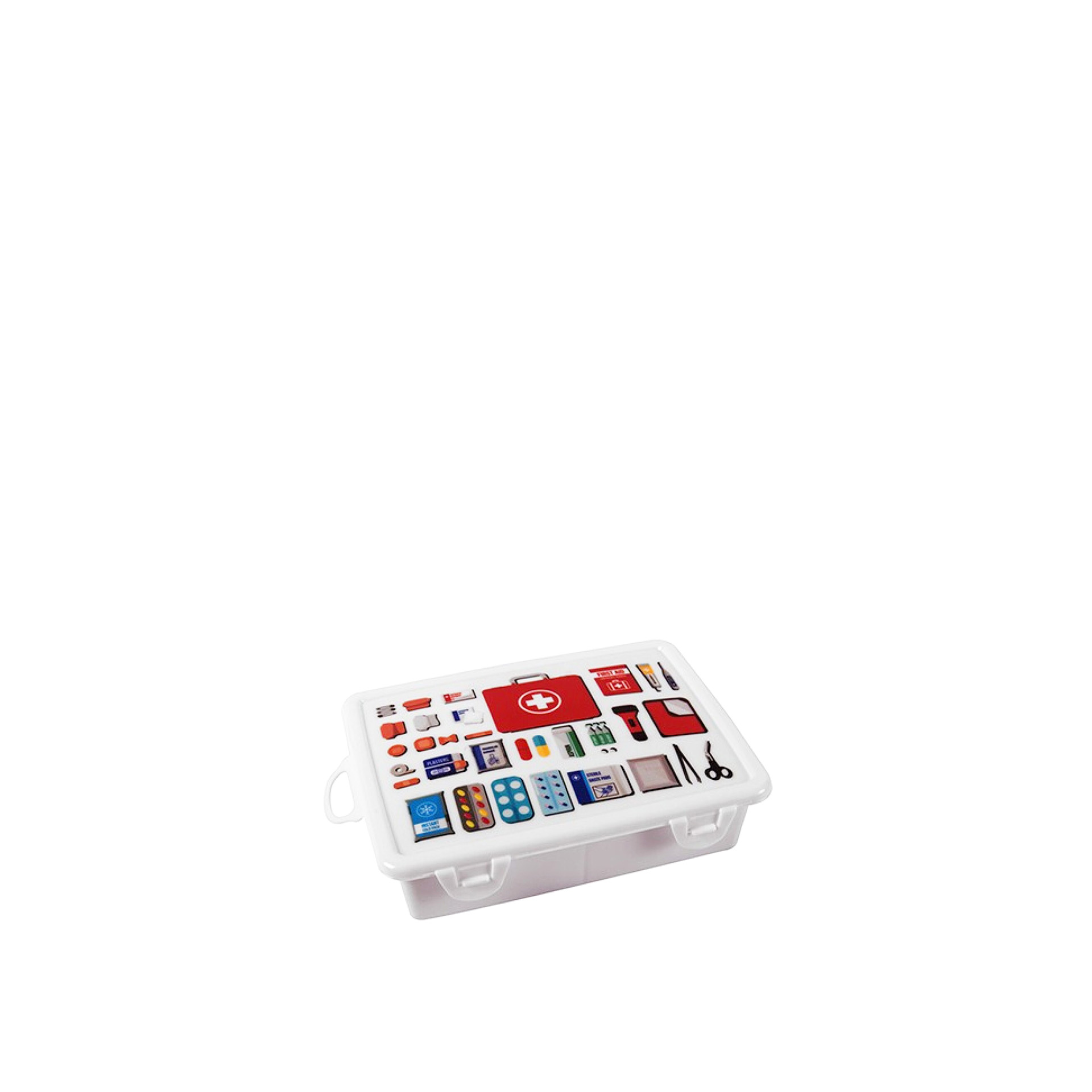 Caixa Multiusos Plástico Multicor 300ml 16X11X4cm