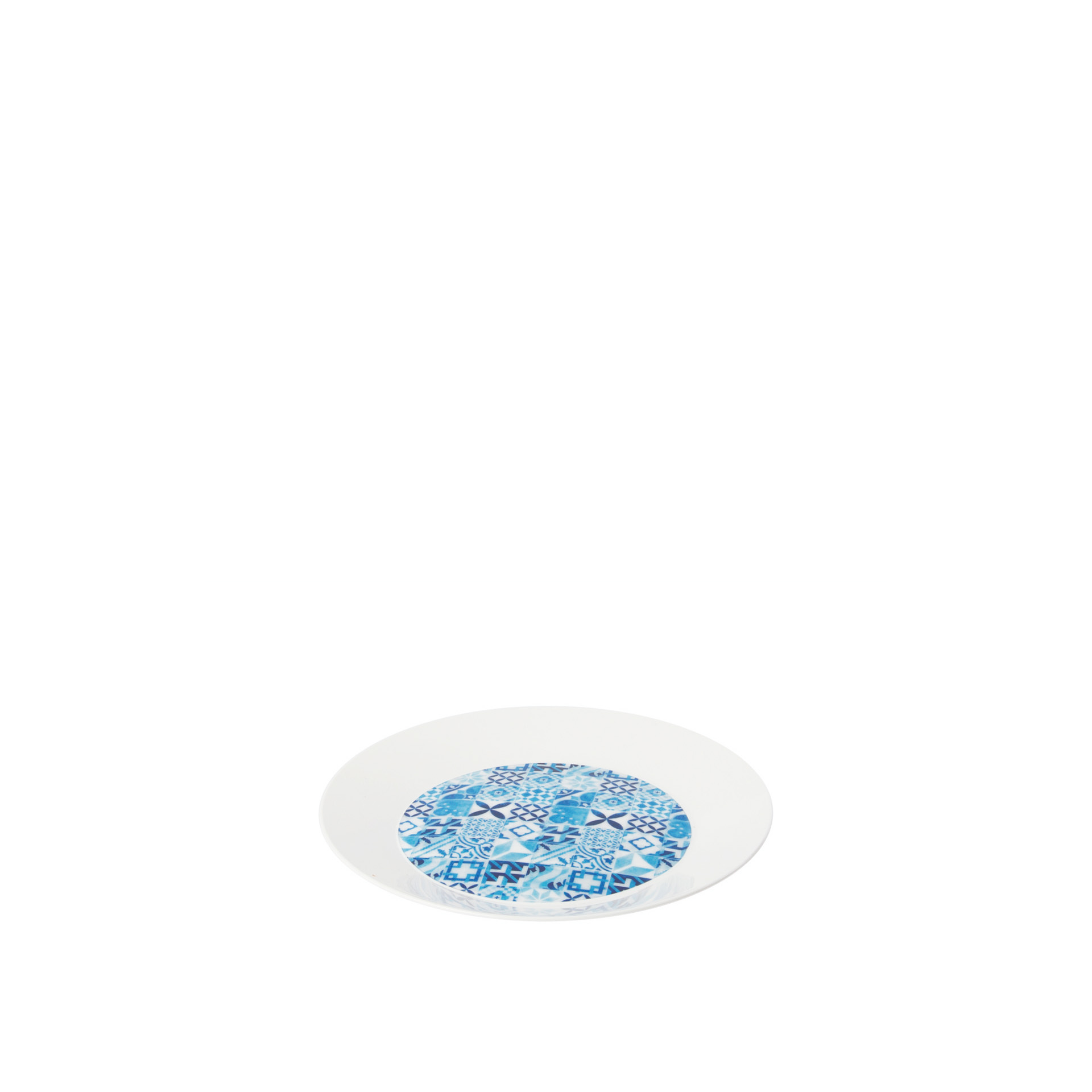 Prato Ladeiro Plástico Redondo Multicor 17cm