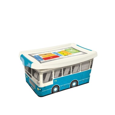 Caixa Arrumos Pl�stico Multicor 9l 37X25X17cm