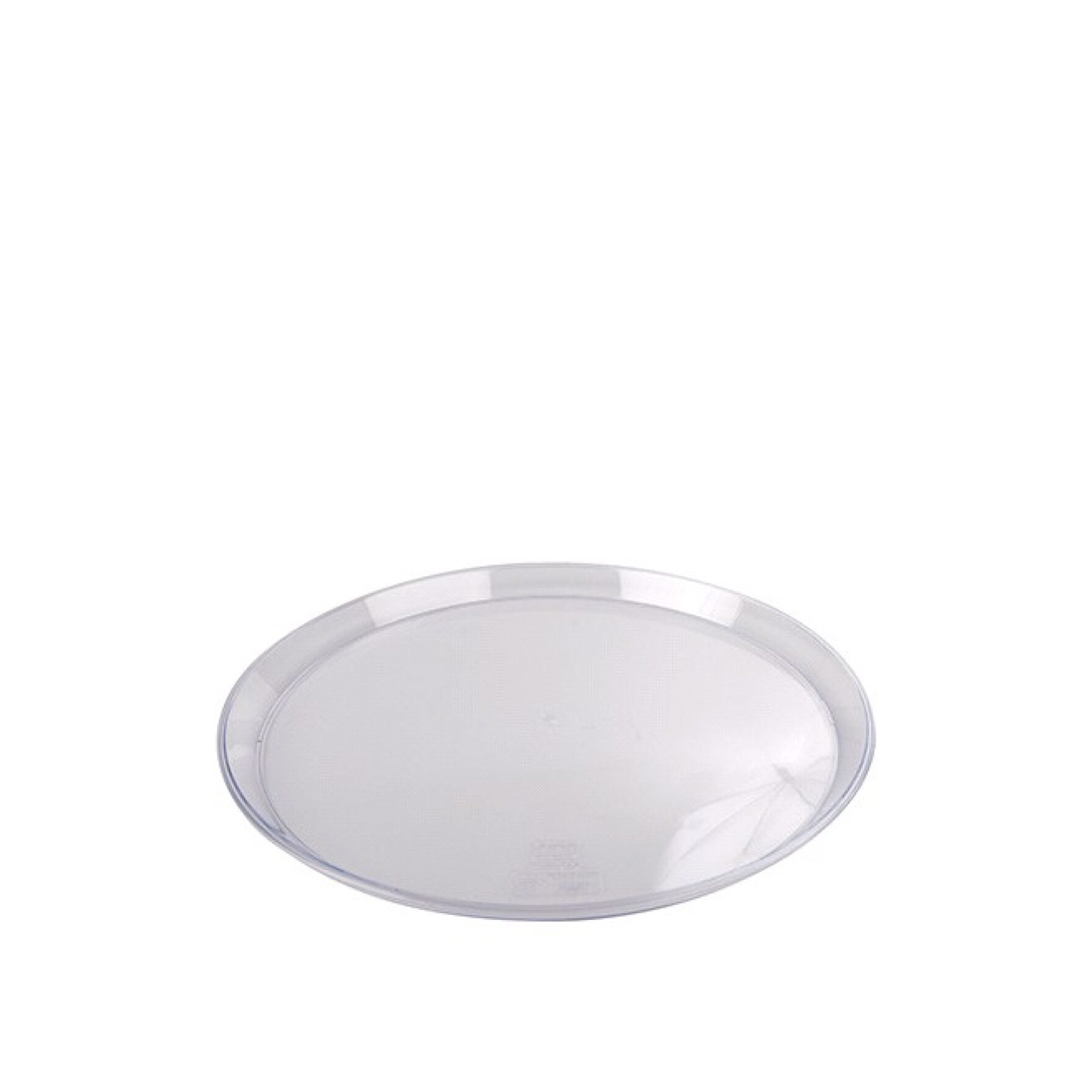 Bandeja Plástica Luxe Redondo Incolor 34X2cm