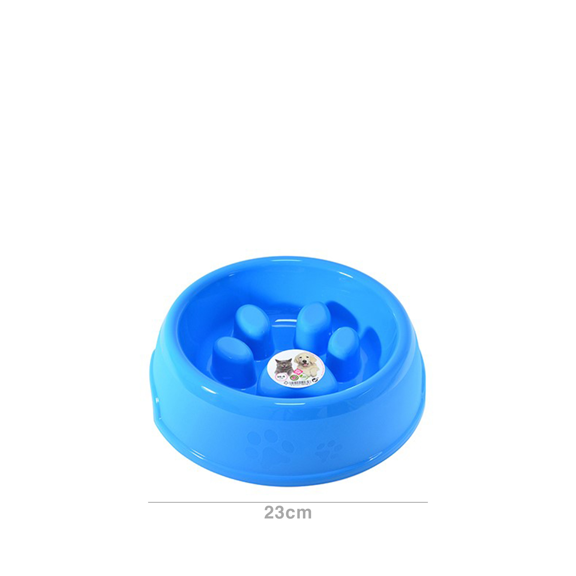 Comedouro Plástico Dogo Lento Azul 800ml 23X6.6cm