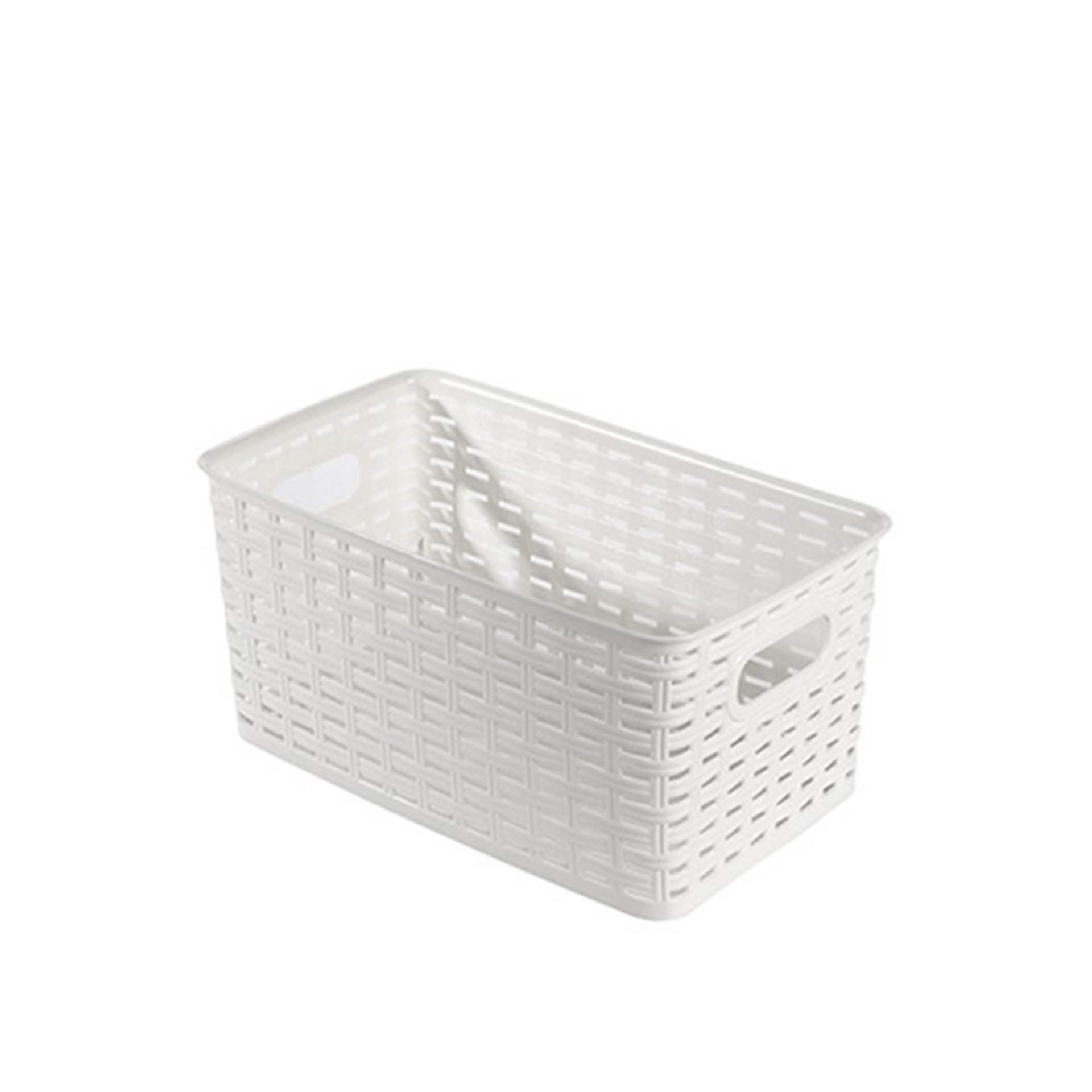 Cesto Multiusos Plástico Rattan 5l 28X16X13cm Branco