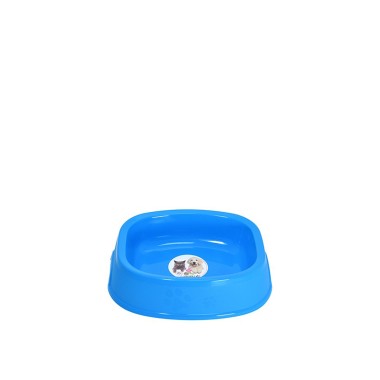 Comedouro Plástico Dogo Retangular Azul 560ml 19X17X5cm