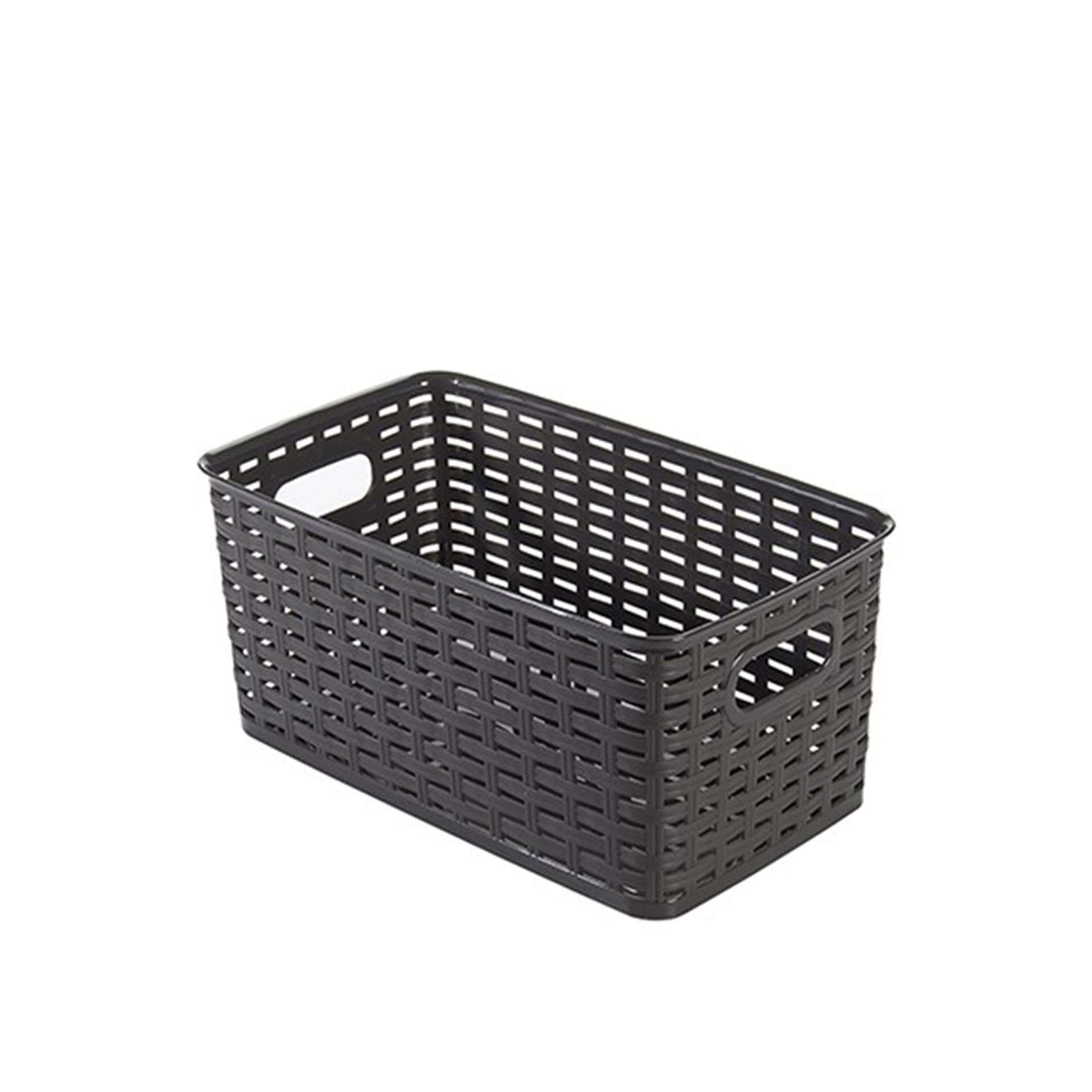 Cesto Multiusos Plástico Rattan 5l 28X16X13cm Castanho
