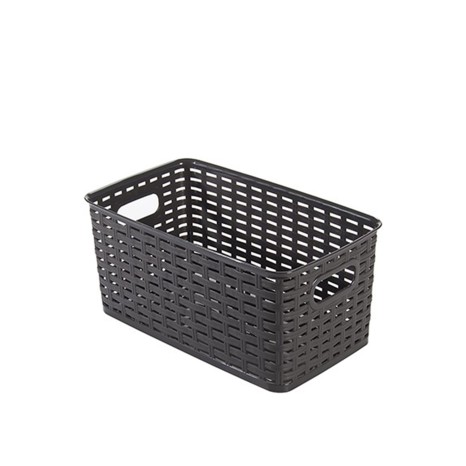 Cesto Multiusos Plástico Rattan 5l 28X16X13cm Castanho - Image product