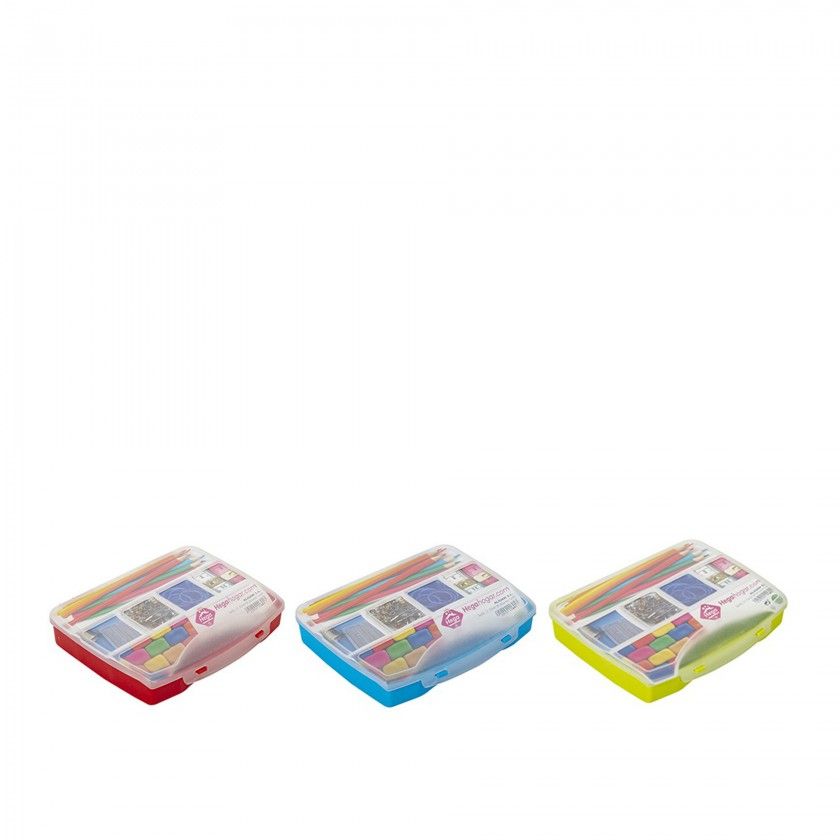 Caixa Organizadora Dividida Plstico Azul 19X16X3.5cm
