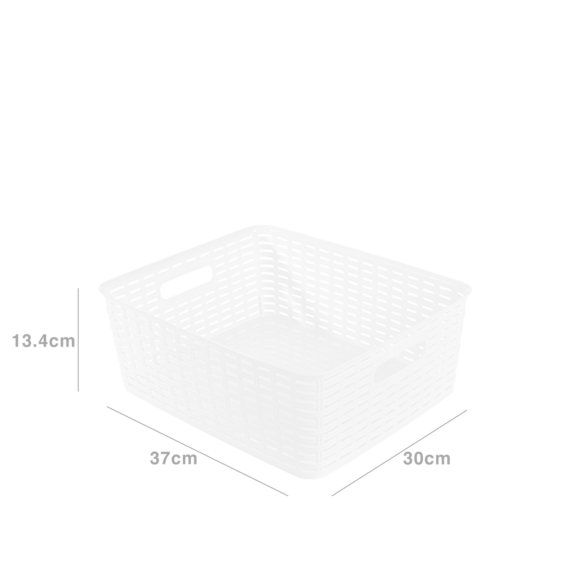 Cesto Multiusos Plástico Rattan 12l 37X30X13.4cm Branco