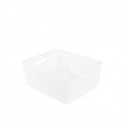 Cesto Multiusos Plstico Rattan 12l 37X30X13.4cm Branco