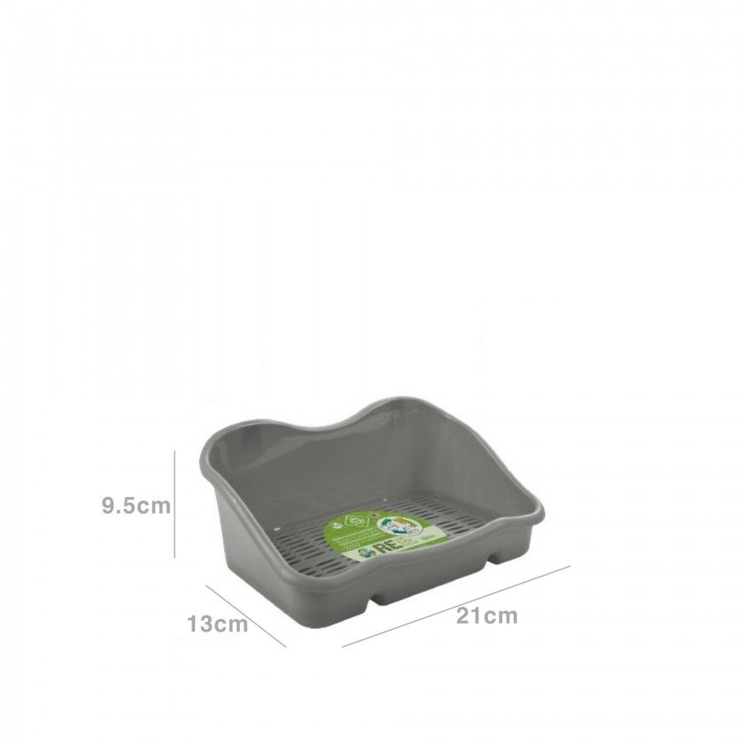 Suporte Esfregão com Grelha Plástico Cinzento 21X13X9.5cm Suporte Esfregão com Grelha Plástico Cinzento 21X13X9.5cm