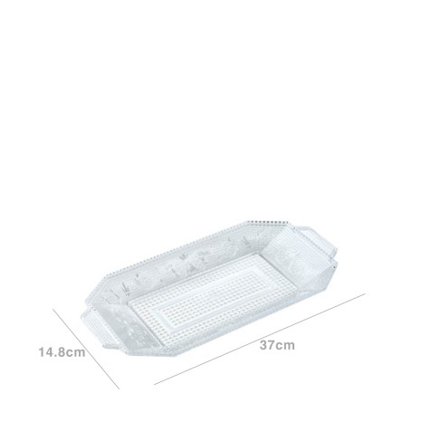 Bandeja Plástica Luxe Retangular Incolor 37X14.8X2.6cm - Image product