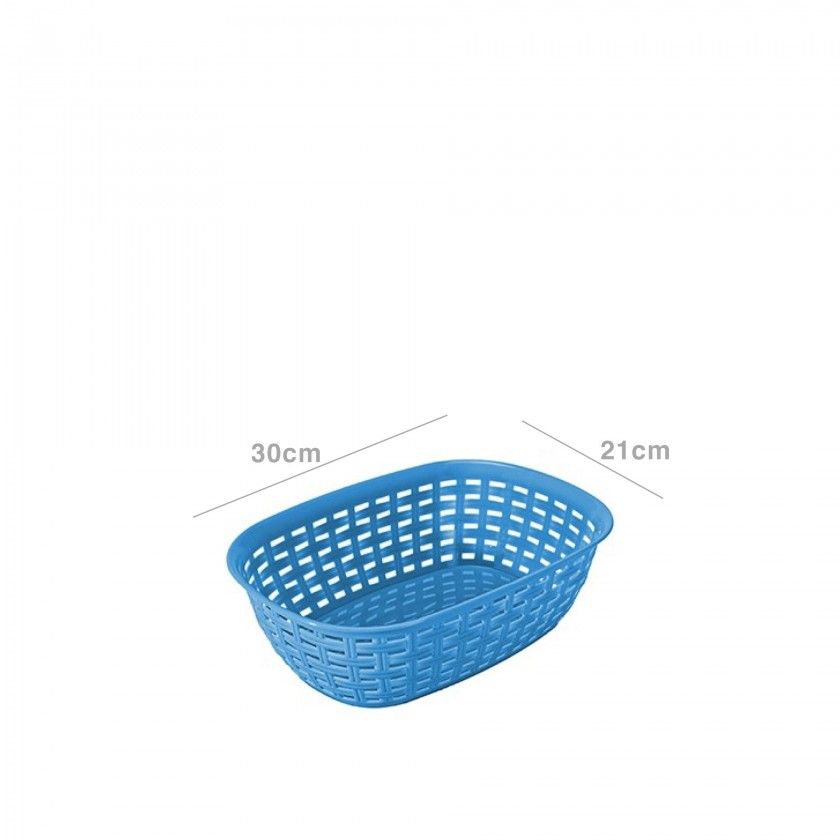 Cesto Plástico Rattan 3l 21X30X7.6cm Cesto Plástico Rattan 3l 21X30X7.6cm