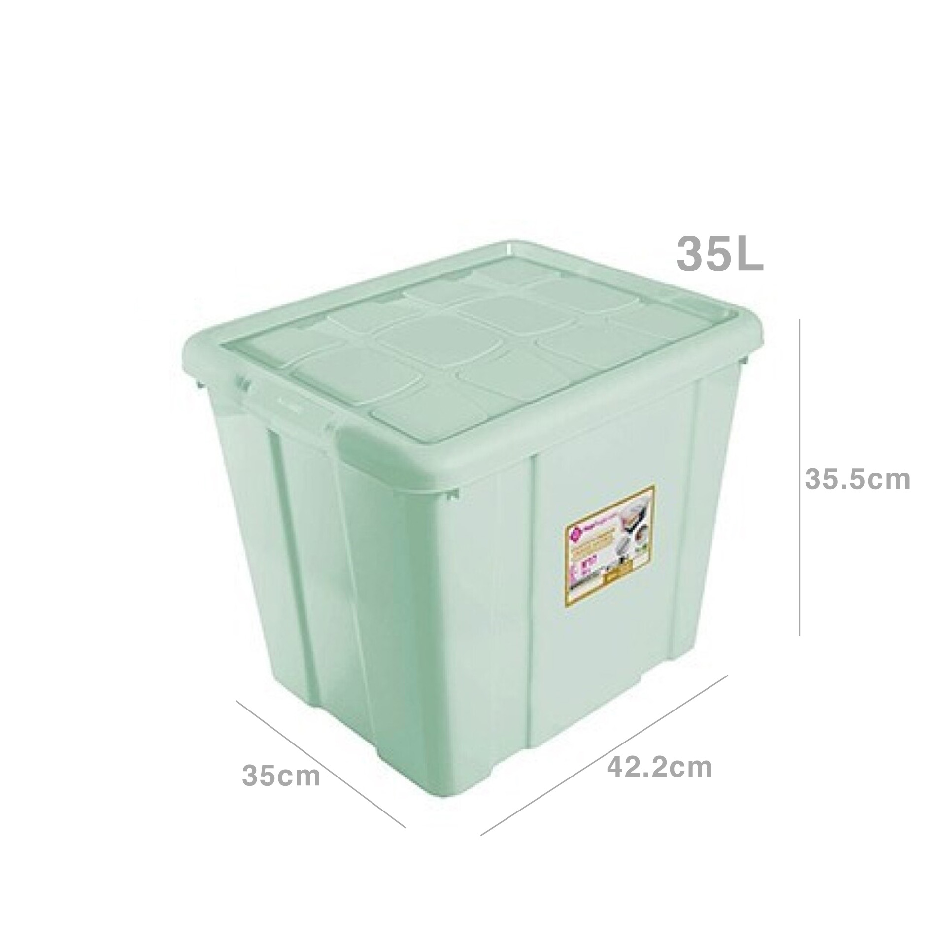 Caixa Arrumos Plástico New Box 35l 42.2X35X35.5cm Verde