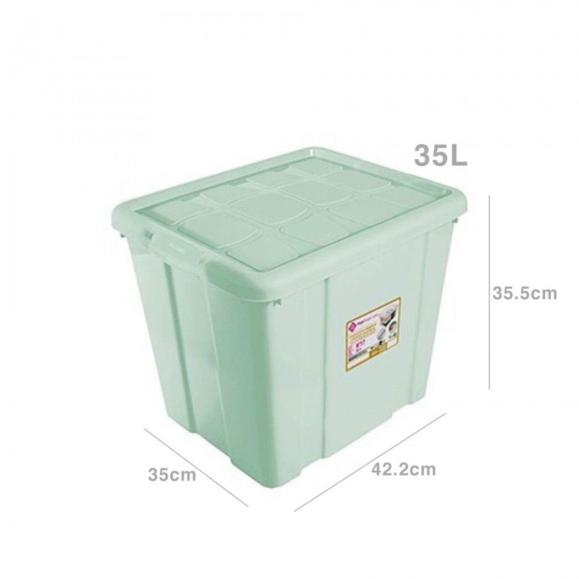 Caixa Arrumos Plstico New Box 35l 42.2X35X35.5cm Verde