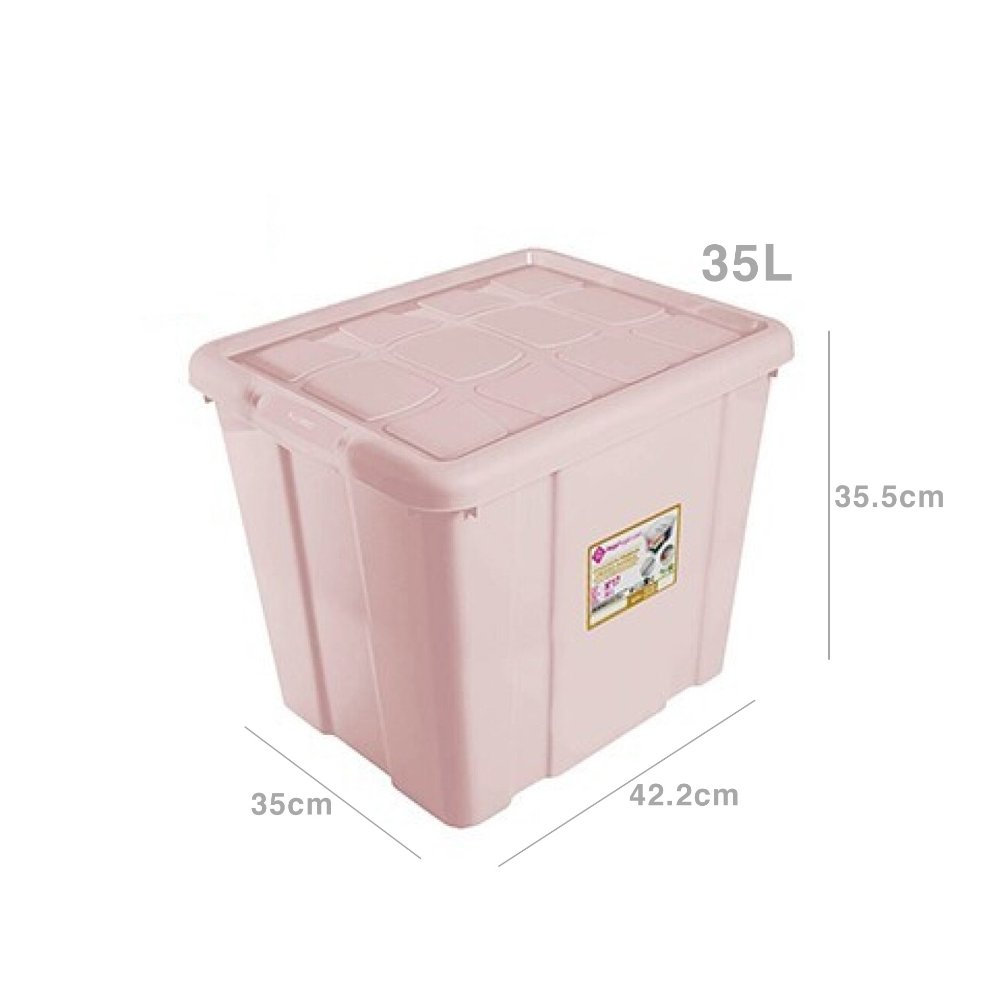 Caixa Arrumos Plástico New Box 35l 42.2X35X35.5cm Rosa