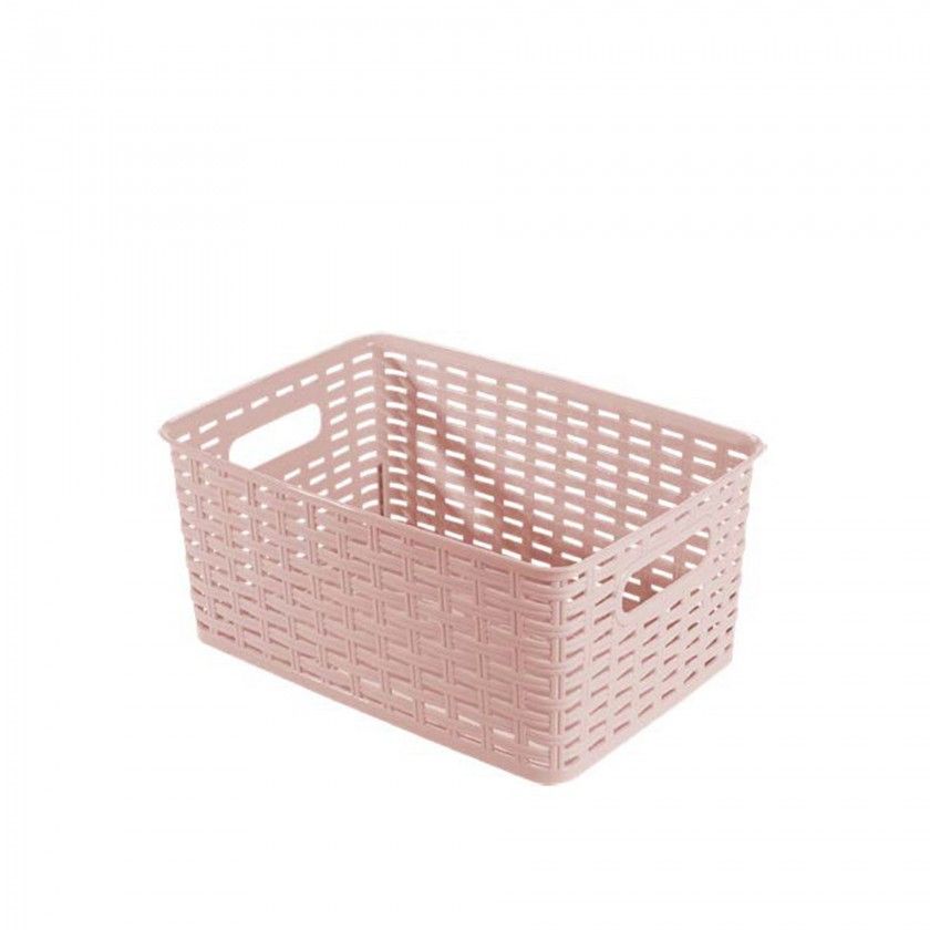 Cesto Multiusos Plstico Rattan 6l 29.5X20.5X13cm