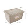 Caixa Arrumos Plstico New Box 60l 61.5X45X29.7cm Bege