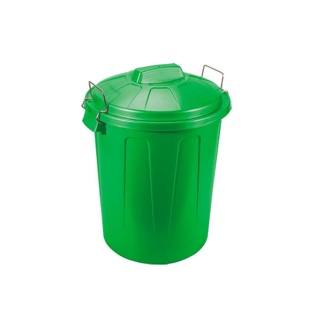 Balde Lixo com Asa Plástico 70l 64X50X47cm Verde