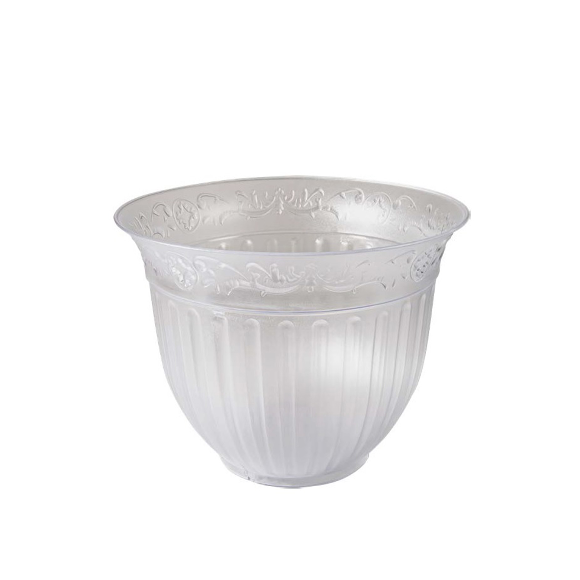 Vaso Plástico Grecia Redondo Incolor 34X29.5cm