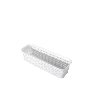 Cesto Multiusos Pl�stico Rattan Branco 800ml 24.2X8X6cm