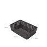 Cesto Multiusos Plstico Rattan Retangular Castanho 2000ml 25X17.2X6cm