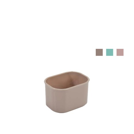 Cesto Multiusos Plástico Luxe Bege 0.2l 8.5X6.3X8.2cm - Image product