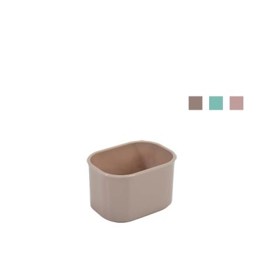 Cesto Multiusos Pl�stico Luxe Bege 0.2l 8.5X6.3X8.2cm