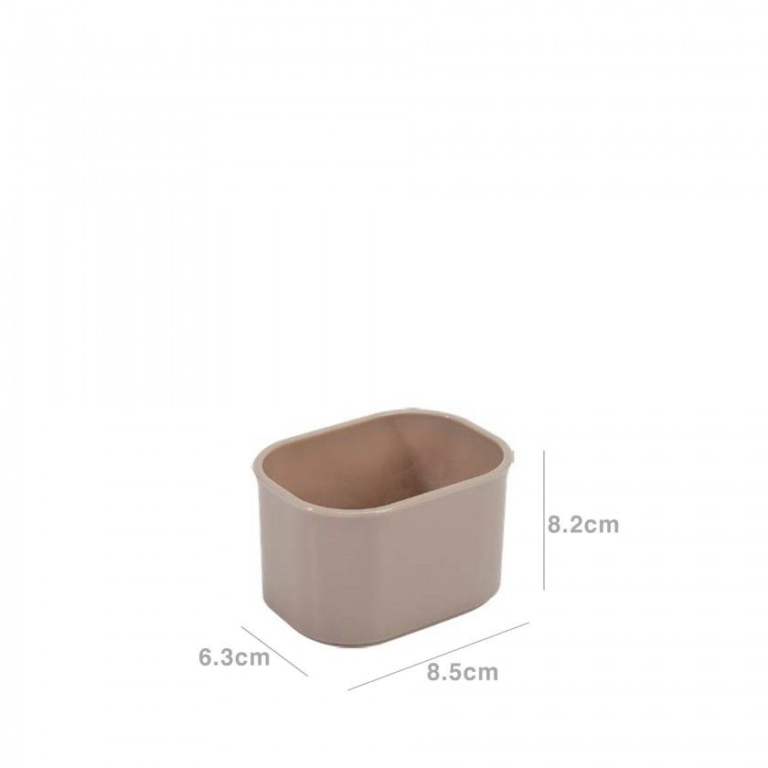 Cesto Multiusos Plástico Luxe Bege 0.2l 8.5X6.3X8.2cm Cesto Multiusos Plástico Luxe Bege 0.2l 8.5X6.3X8.2cm