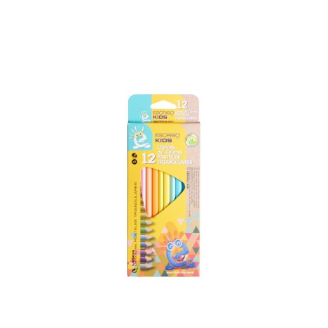 Lápis Cor Triangular 12 Cores Pastel - Image product