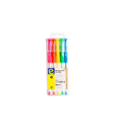 Caneta Gel Neon Pack 5 Multicor - Image product