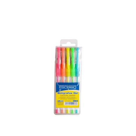 Caneta Gel Pastel Pack 5 Multicor - Image product