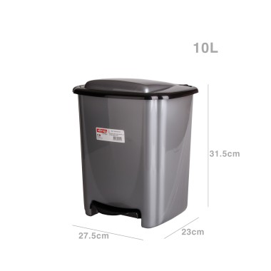 Balde Lixo com Pedal Metal 10L 27.5X23X31.5cm
