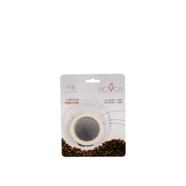 Conjunto 2 Borrachas + Filtro Café Expresso 6 Chávenas