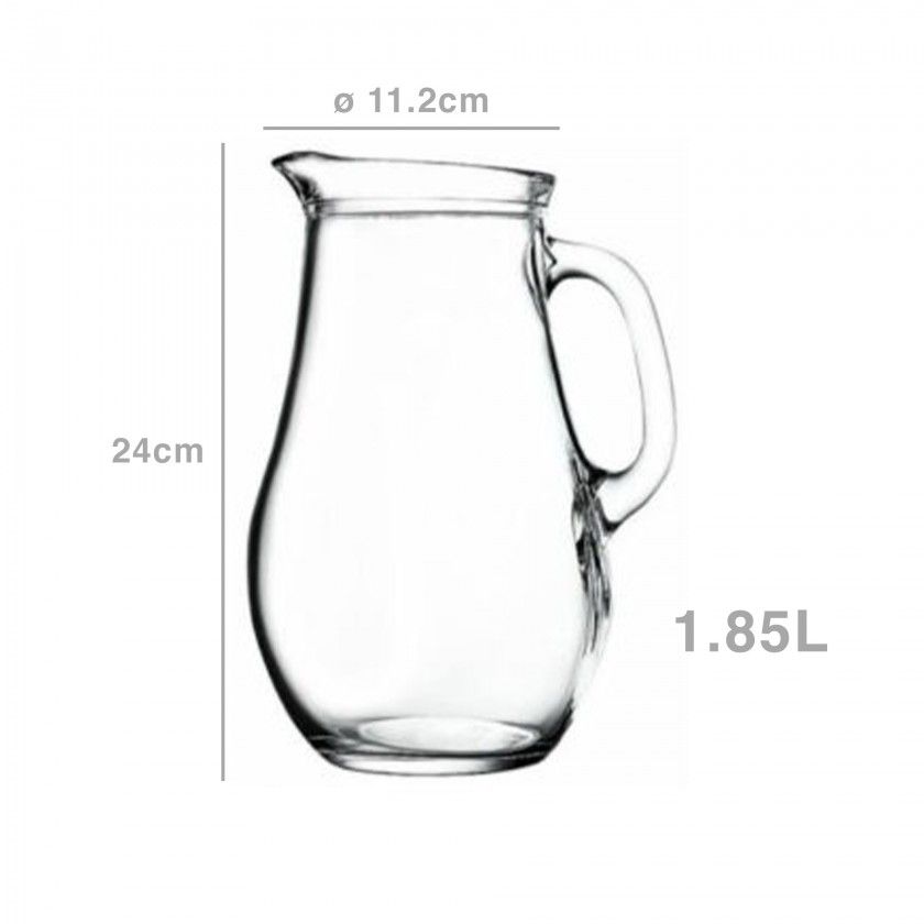 Jarro Vidro Bistro com Asa 1800ml 11.2X24cm Jarro Vidro Bistro com Asa 1800ml 11.2X24cm