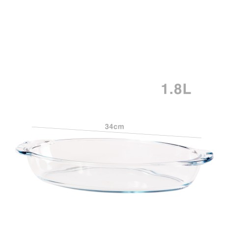 Assadeira com Tampa Borcam Oval 1800ml 34X19.5cm - Image product