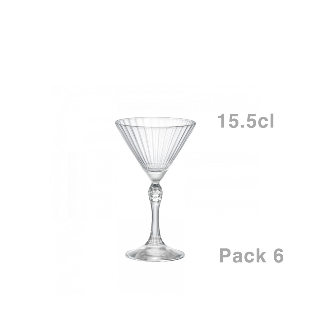 Copo Martini Vidro America 20s Com Pé 15.5cl Pack 6