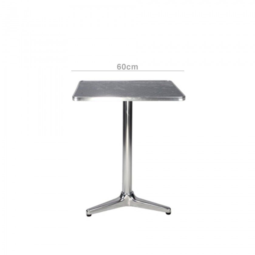 Mesa Pé Central Alumínio Quadrado Cinzento 60cm Mesa Pé Central Alumínio Quadrado Cinzento 60cm