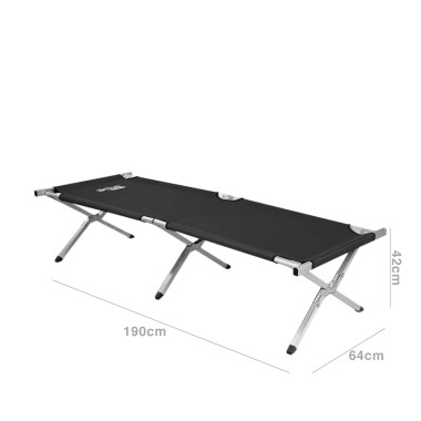 Cama Desdobrável Preto 189X64X42CM