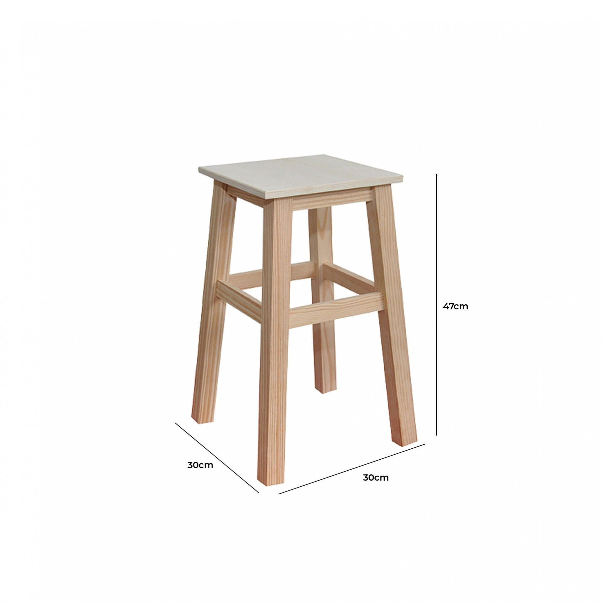 Banco Madeira Quadrado