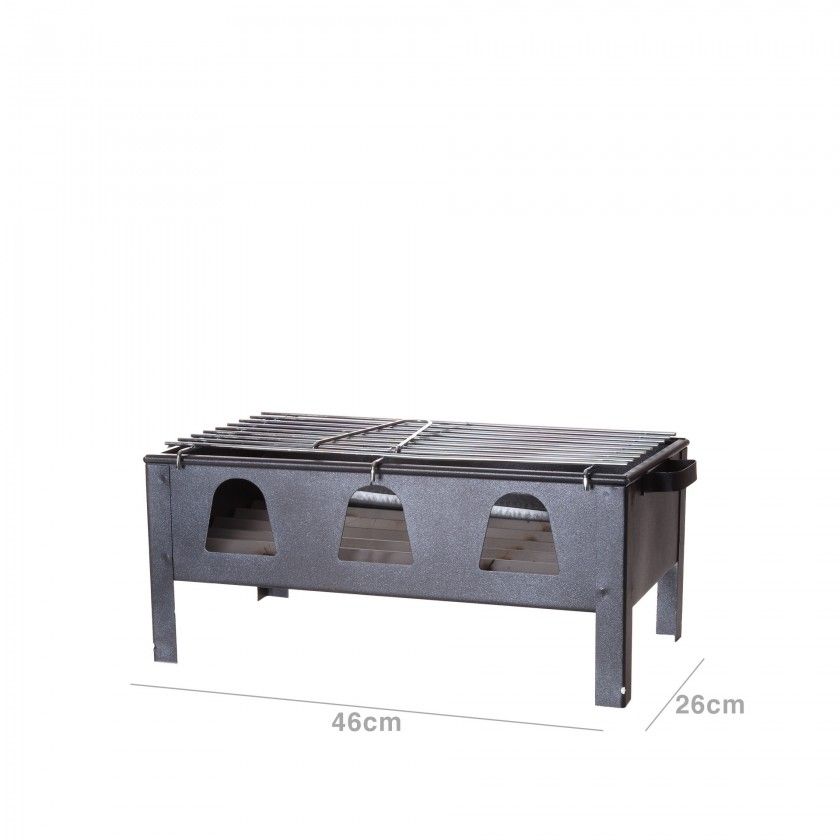 Grelhador Retangular 3 Fogos 46X26CM Grelhador Retangular 3 Fogos 46X26CM