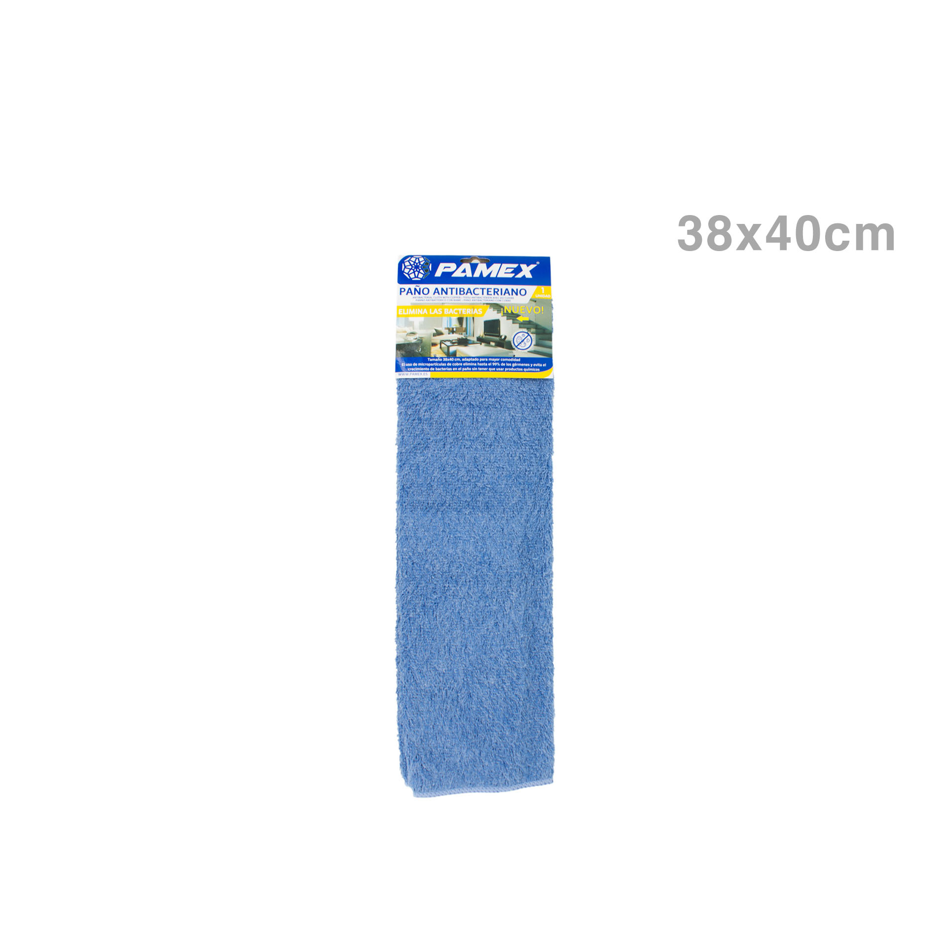 Pano Antibateriano Pamex Azul 38X40cm